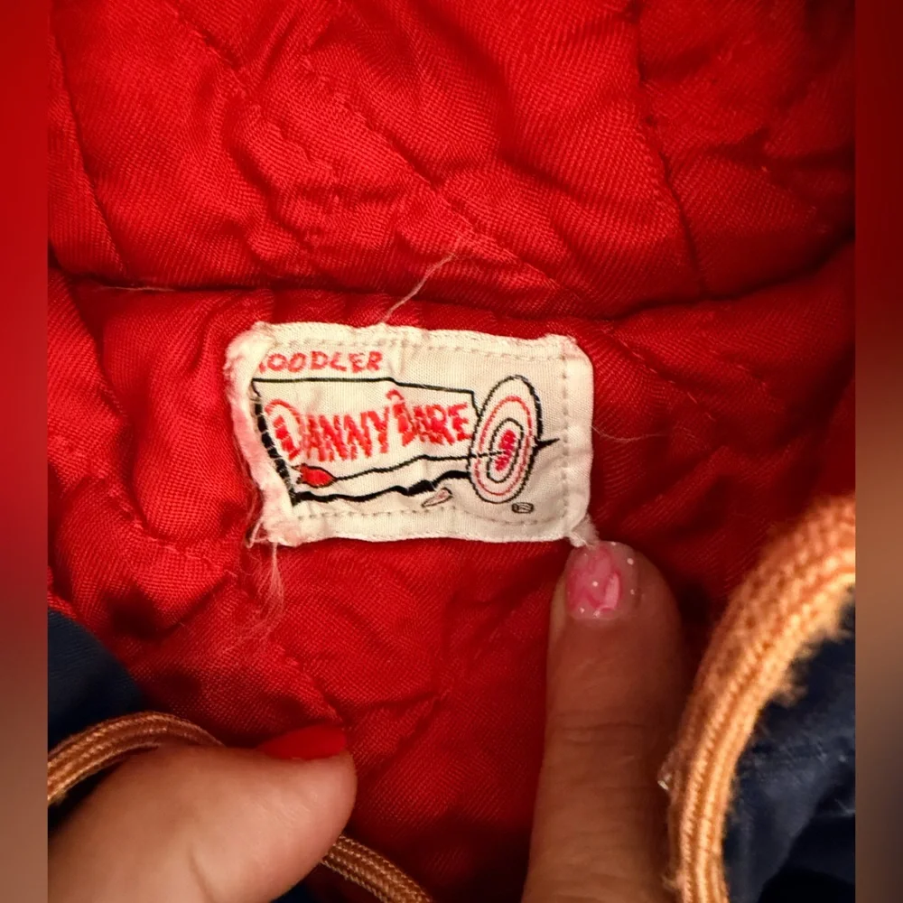 Danny Dare Vintage Toddler Coat 60s Red Blue Jacket Patchwork Boy 3 GUC timeless